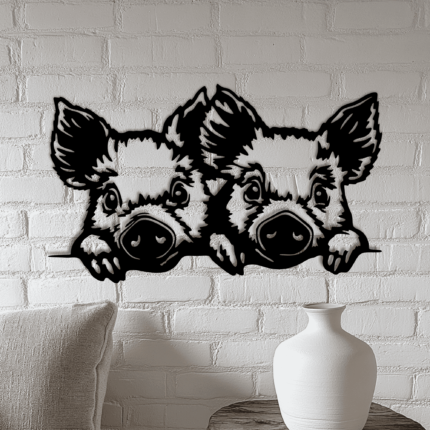 Pig SVG for CNC and Cricut Projects, Sublimation Design, Silhouette Cutting Art