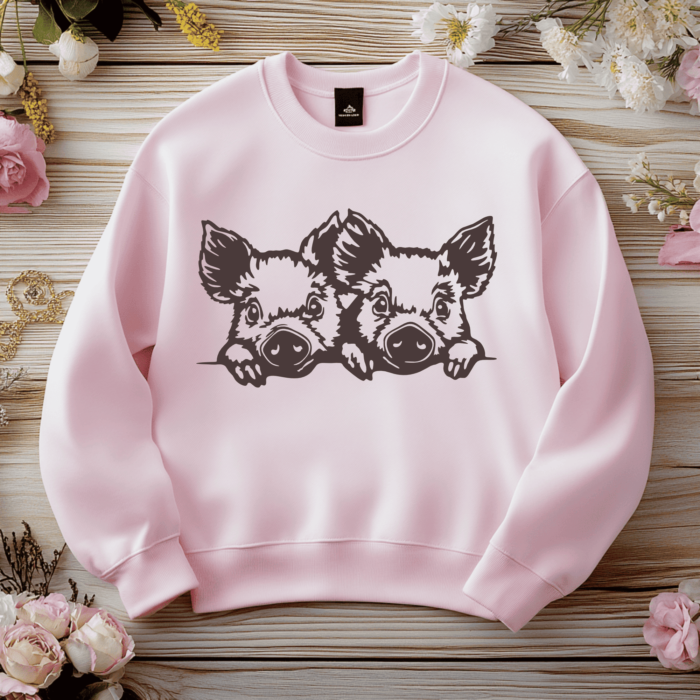 Piggy Cut Files for Cricut, CNC DXF Template, Silhouette Pig Design, Sublimation Art
