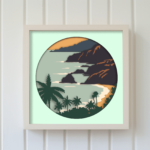 3D Beach SVG | Multilayer Shadow Box, Home Decor