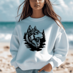 Howling Wolf SVG for Cricut Projects, Silhouette Cut Files, Sublimation Art