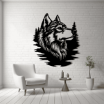 Wolf Silhouette DXF for CNC Plasma, SVG for Cricut Crafts, Sublimation Sweatshirt Design