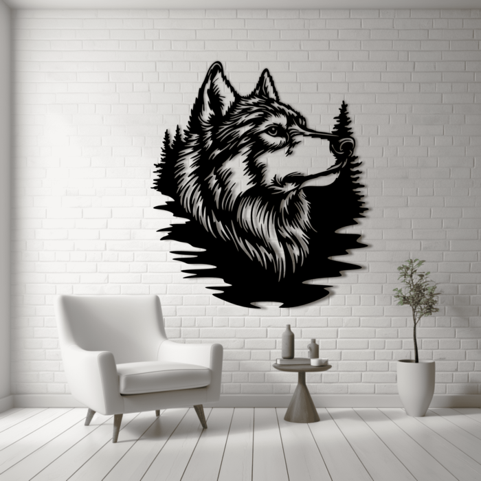 Wolf Silhouette DXF for CNC Plasma, SVG for Cricut Crafts, Sublimation Sweatshirt Design