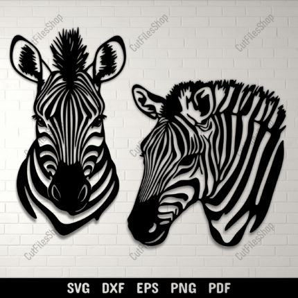 Zebra DXF for CNC Plasma & Laser, SVG Cut Files for Cricut, DIY Wall Art, Sublimation Design