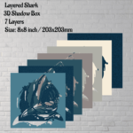 3D Layered Shark Shadow Box Template, SVG for Cricut, DXF for Silhouette, Papercut Home Decor, Multilayer SVG - Cut Files Shop