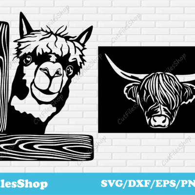 dxf stock images, animals dxf, Cow svg images, llama svg, farm animals svg for cricut, dxf images, Cricut files, Download vector images, DXF files for Laser Cutting, Files For Plasma Cutting, Animals vector images