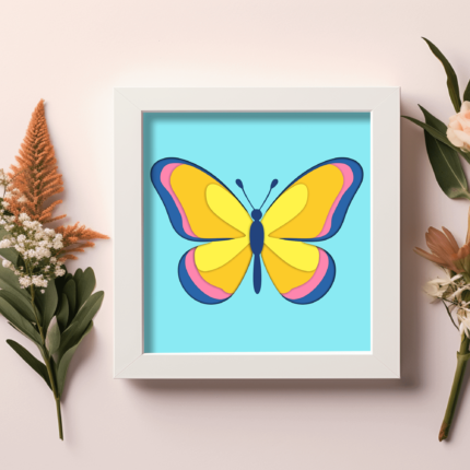 3D Butterfly Light Box, DIY Home Decor,  SVG Cutting Files for Glowforge, Cricut, Silhouette, Shadow Box Template - Download Today!