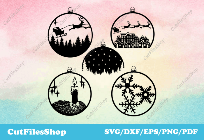 Christmas balls for cricut, cut files for laser, DXF for CNC, SVG files for silhouette, cricut files, Christmas designs svg, Christmas scenes dxf, Christmas toys dxf files, Christmas toys svg files, Christmas toys for cricut, Christmas toys silhouette