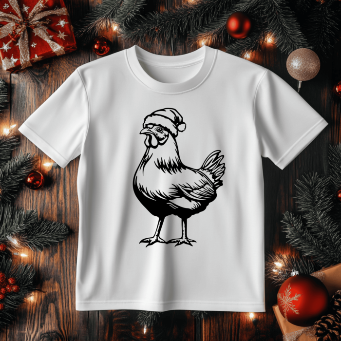 Christmas Chickens Cutting Files, SVG for Cricut & Silhouette, DXF for Laser Engraving, Sublimation T-Shirt Design, Christmas GIFT