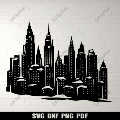 Downloadable Christmas City SVG, DXF, and PNG: DIY Crafts