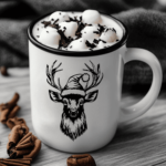 Christmas Deer SVG | Sublimation Design, Printable, Cutting File, Christmas Mug