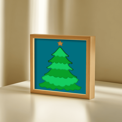 3D Christmas Tree SVG for Cricut and Silhouette, CNC DXF Cutting Files, Shadow Box Art Template