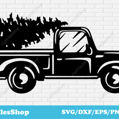 Christmas truck svg for cricut, making christmas decor, craft machine cnc files, t-shirt svg designs, Christmas decor dxf, Christmas gifts svg making, Christmas tree dxf, Christmas car svg, Christmas scenes dxf, merry Christmas dxf svg, Christmas vector images