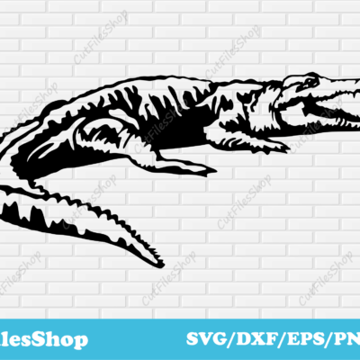 Crocodile svg file, animals cnc files for laser cutting, vector images, Cricut files, t-shirt svg, dxf cutting files for laser, digital svg files for cricut, svg for download, svg laser