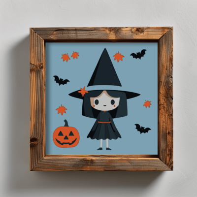 Cute Witch Svg for Cricut, 3d Light box Svg Template, Layered Shadow Box Svg, Glowforge Dxf files