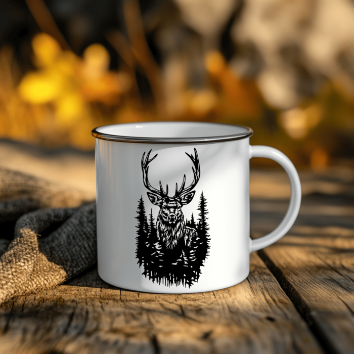 Deer Forest Scene SVG, CNC Cutting Design, Silhouette & Sublimation Crafts