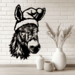 Festive Donkey SVG Files, Sublimation Design, CNC DXF, Cricut & Silhouette Projects, Christmas Decor Crafts