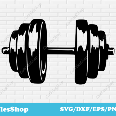 Dumbbell svg files, sport svg files, dxf sport, cnc laser cutter files, Cutting files, cutfilesshop, cricut files, cut files, sport png files