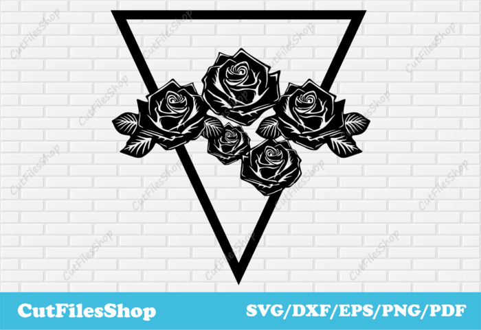 Flowers dxf svg file, svg files for t shirt designs, dxf for laser, vector for sticker making, svg for cricut, rose svg, rose dxf, vector flowers, flowers svg, vector rose