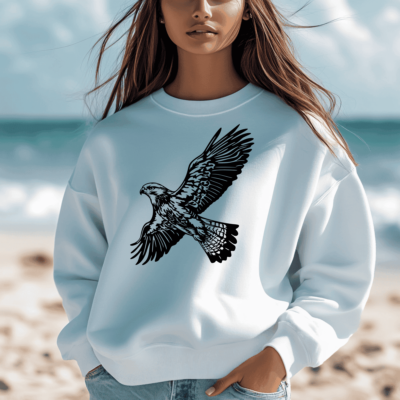 Flying Hawk DXF for CNC Cutting, Cricut SVG, Sublimation T-Shirt Design