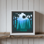 Forest 3D Shadow Box Template for Cricut & Silhouette - Instant Download