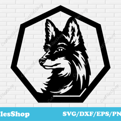 Fox SVG for cricut, dxf for milling, CNC files, DXF router files, Svg craft, Geometric Animal dxf, cut files shop, fox svg, fox dxf