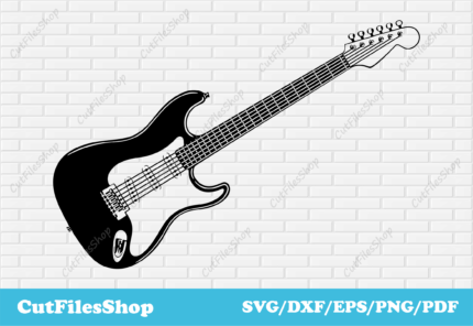 Guitar svg cut files, music instrument vector images, Svg for cricut, Dxf for laser, T-shirt designs, cut files, free svg, free dxf, free vector, designs vector, svg art, music vector images, Guitar png, Guitar vector, Guitar dxf, eps files, pdf files