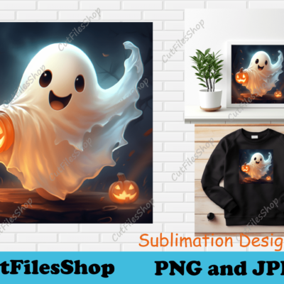 Cute halloween ghost png for Sublimation, high resolution PNG file, Digital download png files, cute ghost png