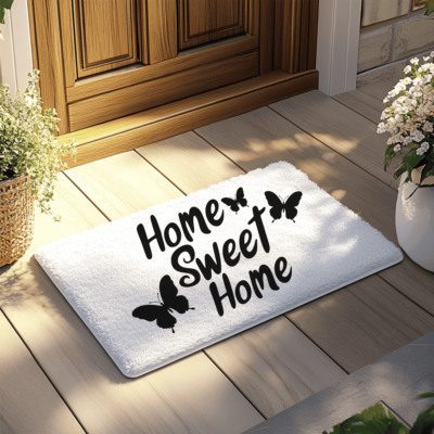 Home Sweet Home SVG for Cricut, Outdoor Mat Design, Butterfly Sublimation Art