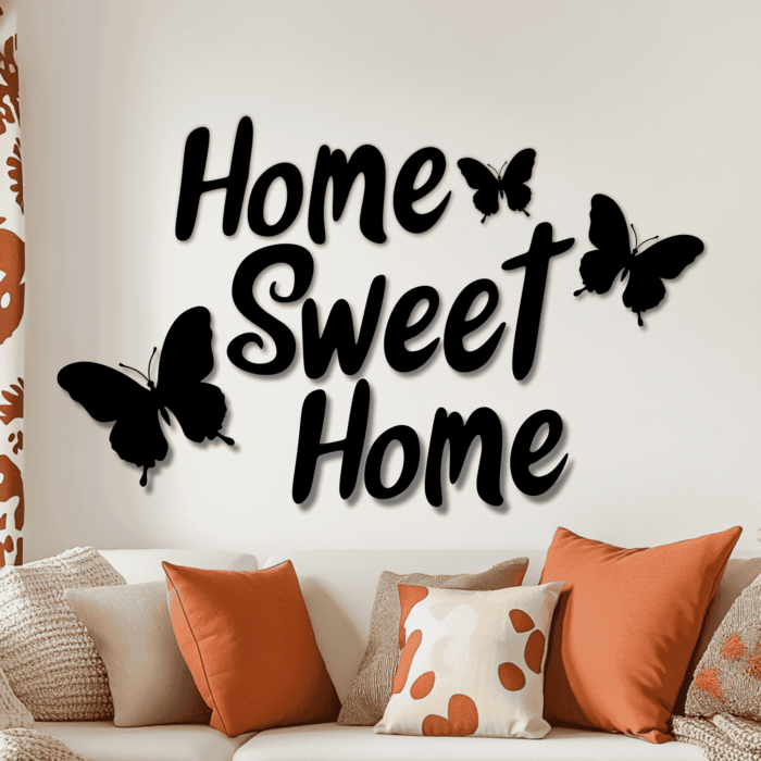 Butterfly Home Sweet Home SVG, Doormat Svg, Cut files Shop, Free download Svg files