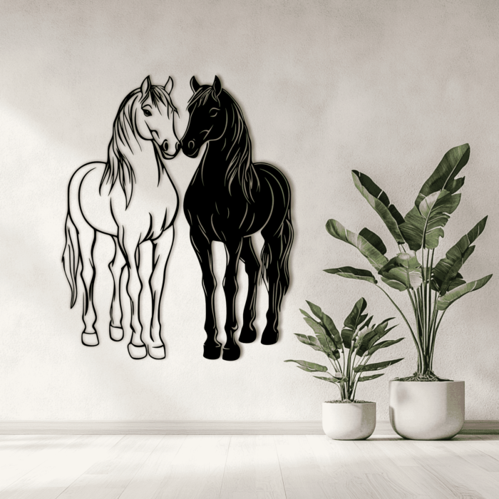 Horses SVG DXF for CNC and Cricut, Silhouette Cutting Files, Sublimation Template