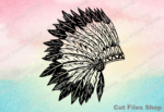 Indian headdress, for cricut, vector image, design for t-shirt, svg designs, svg bundle