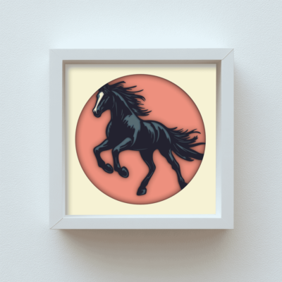 Multilayer Horse SVG Design for DIY Wall Decor & Cricut Crafts