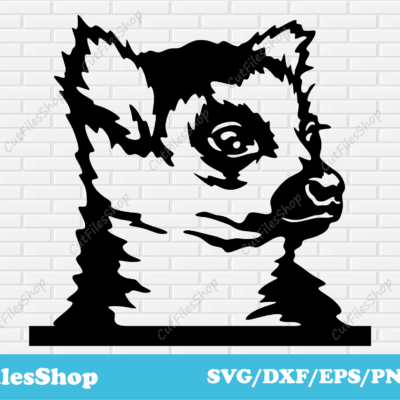 Lemur DXF file for Laser cutting, peeking animals svg for cricut, jungle animals dxf files, peeking lemur svg, free animals dxf, forest animals svg, vector for sticker making, Craft files, free animals svg, free download cutting files, free dxf decor, free cnc files, free vector images, vector animals download