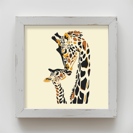 Giraffe Shadow Box SVG, Multilayer Papercut Template, Cardstock DIY Art, 3D Paper Home Decor, Unique Gift, EPS File, Instant Download