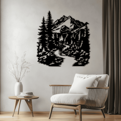 Mountain Adventure SVG for Cricut Crafts, Silhouette Hiking Art, DXF for Laser Cut