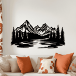 DIY Wall Decals, Mountains SVG for Cricut & CNC Cutting