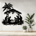 Nativity SVG EPS PNG, CNC DXF Cut Files, Cricut & Silhouette Christmas Decor, DIY Projects, Virgin Mary Holy Family SVG DXF, Laser metal cut, DXF for Plywood