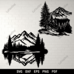 Nature Scenes DXF for CNC & Laser Cutting Projects, DIY Wall Decals