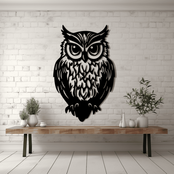 Cute Owl Silhouette SVG for Cricut, DXF for Laser Cutting, Owl Reading Book Sublimation Design, Wall Art