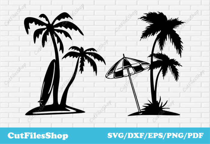 Palm tree dxf, Cutting files for cricut, Vinyl cutting, DXF for laser cut, Files for plasma cnc, Silhouette Cameo files, Palm tree dxf, Files for plasma cnc, summer beach svg, cup designs cricut, Vector images for Cricut, Silhouette files, DXF for plasma cutting, Laser files for cut, svg for sticker making, t shirt designs, dxf for metal cut, cnc router files