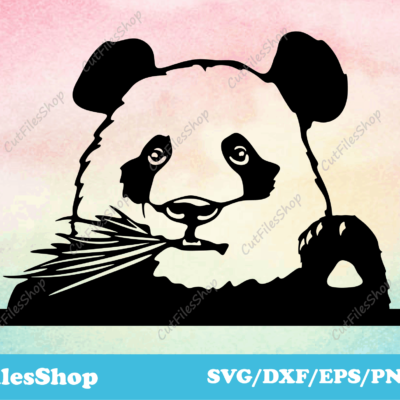 Panda SVG cut file for cricut, peeking animals, files for cnc laser cutting, cute animals svg, vector animals