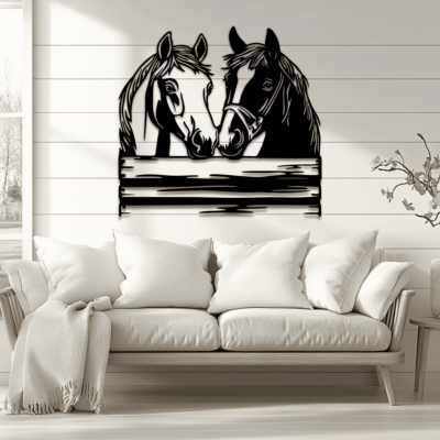 Peeking Horses SVG for Crafts, CNC & Laser Cutting Designs, DIY Home decor