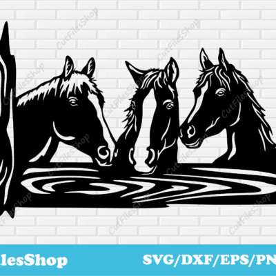 Peeking horses dxf for laser cutting, Craft machine files, Svg horses for cricut, Horse dxf, horses dxf for plasma, farm animals dxf, horse scene dxf, horse decor dxf, horse for laser cnc, peeking animals dxf