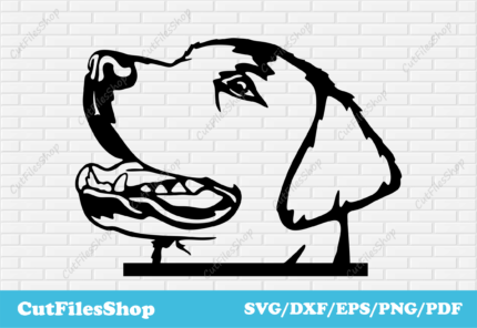 Peeking Dog SVG file for Cricut, golden retriever svg, Vector T-shirt Design, Craft files Download, DXF files For Laser Cut, Domestic animals svg, golden retriever dxf, dog cut files free download, pets svg free, cricut files download, free dxf dogs, cute pets svg, decor dxf for plasma cut free download