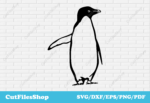 Penguin dxf for laser cutting, T-shirt designs, Svg for cricut, Silhouette, Scan n cut, Plasma cutting, wall decor making dxf, penguin for cricut, penguin vector art, cut files shop