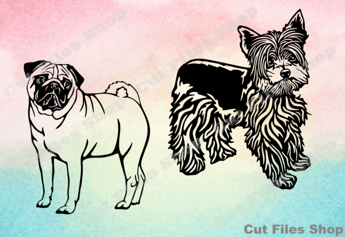 Dogs cut files, pets svg, vector files, Cut files shop, vector files for cricut, dogs dxf files, t-shirt designs, pets for cricut, cute dog dxf, pug vector images, clip art vinyl stickers, pets dxf files, dxf images, laser cutting, dog cricut