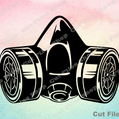 Respirator vector, respirator cut file, silhouette svg, tshirt svg