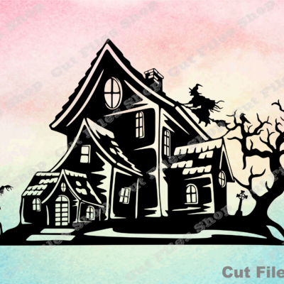 Scary house png,  svg Halloween, haunted house svg, svg for cricut, dxf downloads, cricut svg files