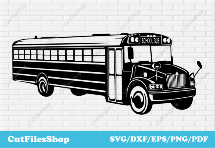 School Bus vector cut files, svg cutting files, dxf images for cnc machines, svg for Silhouette cameo, School Bus svg, free svg files for vinyl, cnc cutting files, plasma cut files, svg cut files for download, free svg cut files for crafters, Dxf images for laser cut, Plasma cutting files, dxf for metal working, t shirt designs