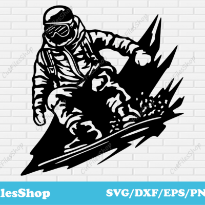 Snowboarder Svg cut files, Dxf for CNC Laser cutting, Png for t shirt design, svg for scrapbooking, svg for t shirt design, svg for wall stickers, pdf for printing, sport svg, snow svg, scrapbooking design, sport scene dxf, decal svg, card making png, free vector images, instant download dxf